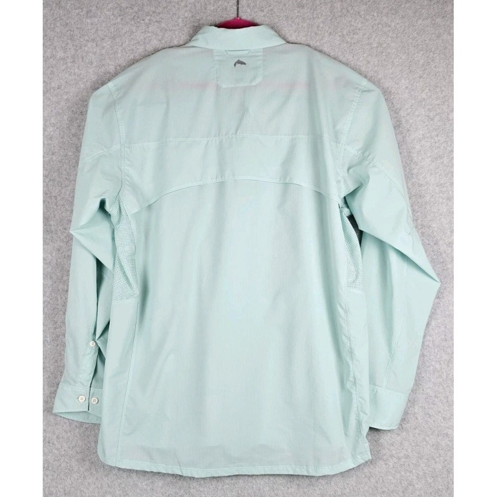 Mens SIMMS G4 Fishing Shirt Size 2XL XXL Long Sleeve Light Green - Picture 2 of 14